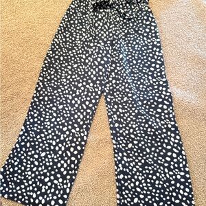 Mi Ami Black and tan Polka Dot Pants… wide leg. Flowy!